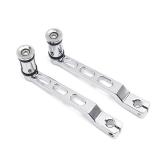 Dreamseek Motorcycle Heel Toe Shifter Lever + Shift Peg for Harley FL Softail/Touring, Road King, Street Glide/Tri Glide Trikes (Chrome) - Retail: $28