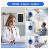 Wireless Caregiver Pager Call Button Nurse Call System 500Ft Range with LED Number Display for Elderly/Patient/Disabled at Home/Hospital/Clinic(6 Waterproof Call Button & 1 Receiver) - Retail: $45