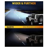 ONLY 12 INCH LIGHT BAR, MISSING 4 INCH LIGHTS NAOEVO 12 Inch LED Light BarInch LED Pod Lights, 54000LM LED Fog/Driving/Off Road Lights, Triple Row Spot Flood Combo LED Light Bar for Truck Car UTV ATV 
