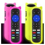 PHOTO FOR REFERENCE, NO CASES REMOTES ONLY (Pack of 2) Remote Compatible with Roku Players and Roku TV Remote, for Roku Box 1 2 3 4,Roku Express/+, Premiere/+, Ultra and TCL Hisense Onn Element Philip