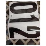 BINLINHONGO 7 Inch Large Number Stickers, 8 Sheets Self-Adhesive Vinyl Number Sticker Decals for Mailbox, Bulletins Boards, Home and Outdoors, Black - Retail: $7