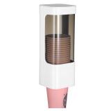 Molain Cup Dispenser Wall Mounted, Bathroom Cup Holder for 3oz-5oz Disposable Paper and Plastic Cups, Water Cooler Cup Dispenser with Adhesive Plate, Ideal for Home, Office, Gym, and More - Retail: $1