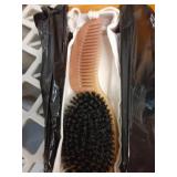 Belula 100% Boar Bristle Hair Brush Set (Medium). Soft Natural Bristles for Thin and Fine Hair. Restore Shine And Texture. Wooden Comb, Travel Bag and Spa Headband Included! - Retail: $26
