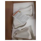 AOMOONOA Ceramic Ghosts Small White Ghost Figurine, 3PCS Light Up Ghost Decor, Small LED Ghost Halloween Decor Spooky Sculptures for Indoor Halloween Party Tabletop Home Shelf Decoration - Retail: $10