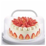 NVAZIOP Large 10 Inch Cake Carrier Keeper Stand with Handles and Lids Container for Transport Cake Holder Tray with Cover Round Cupcake Storage Kitchen Cooking Box - Retail: $23