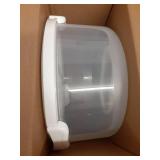 NVAZIOP Large 10 Inch Cake Carrier Keeper Stand with Handles and Lids Container for Transport Cake Holder Tray with Cover Round Cupcake Storage Kitchen Cooking Box - Retail: $23