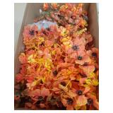 FLOWERS ONLY NO POTS Zeyune 6 Sets Artificial Fall Thanksgiving Centerpiece for Tables Faux Fall Plants with Galvanized Pots Farmhouse Artificial Orange Autumn Flowers Bouquet for Wedding Home Office 