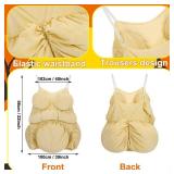 Berlune 3 Pcs Old Men Fat Suit Costume Accessories Set Fat Belly Apparel Bald Wig Bald Cap Glasses Frame for Adults Fat Suit Costume for Halloween Cosplay - Retail: $47