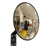 Traffic Curved Convex Wide Angle Mirror, 30 cm / 12\", Unbreakable for Road Safety Shop Security with Adjustable Wall Fixing Bracket - Retail: $30