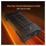 ASUS TUF Gaming A2- USB-C 3.2 Gen 2x2 Portable SSD Enclosure, Dual M.2 NVMe PCIe and SATA, MIL-STD-810H Drop Resistance, IP68 Water and dust Resistance, Aluminum Alloy Chassis and a Thermal pad - Reta