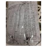 DriftAway Double Layer Linen Blackout Tie Up Curtains Thermal Insulated Fully Lined Balloon Roman Shade Bathroom Window Adjustable Rod Pocket for Small Window 31 Inch by 47 Inch Gray - Retail: $31