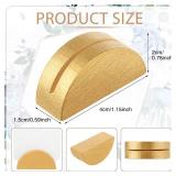 Colingmill 24 Pcs Gold Table Number Holders Place Card Wooden Indoor Lightweight Wedding Table Name Holder Semicircular Design Stands Office Tag Photo Menu Clips Banquet Birthday Party Restaurant - Re