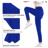 Stanpetix Joggers for Women with Pockets - Sports Pants Sweatpants for Running Exercise (RoyalBlue,S) - Retail: $10
