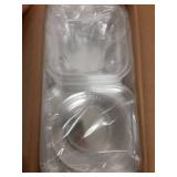 NPLUX 100 Pack Individual Cupcake Containers Plastic Cupcake Boxes Cupcake Holders Stackable Deep Dome Cupcake Carrier - Retail: $18