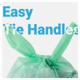 GREENER WALKER 100% Compostable Trash Bags with Tie Handles, 1.6 Gallon-150Bags, Food Scrap Kitchen Waste Bags with EN13432 Certified - Retail: $13