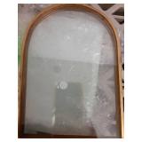 Jajamy 5x7 Triple Picture Frames, Arched Folding Hinged Brass Picture Frames for Three photos, Glass Floating Frame for Artwork Tabletop Display(5x7 Vertical) - Retail: $33