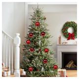 GnFlus Large Shatterproof Christmas Ball Ornaments, Red, 5.9\" (2 Pcs), Classic Style, Hanging, Plastic, Christmas, Birthday, New Year, Anniversary, Valentine