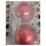 GnFlus Large Shatterproof Christmas Ball Ornaments, Red, 5.9\" (2 Pcs), Classic Style, Hanging, Plastic, Christmas, Birthday, New Year, Anniversary, Valentine
