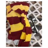 SCARF AND GLASSES ONLY CHRIMISS Wizard Costume Accessories Set Novelty Scarf Wizard Wand Glasses with Round Frame No Lenses Tattoos for Kids Birthday Party Cosplay Costume Accessories Halloween Party 