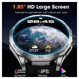 Military Smart Watch for Men 1.85\" HD Ultra Screen Touch Screen 710mAh Battery Smart Watches for Android iOS Bluetooth Call Answer/Dial Callsï¼ Fitness Tracker with 100+ Sports