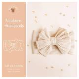 Niceye Handmade Baby Headbands Soft Stretchy Nylon Hair Bands with Bows for Newborn Infant Baby Toddler Girls - Retail: $15