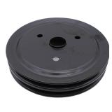 Crankshaft Pulley Double-Groove SWP Short Water Pump Black Compatible for Chevy SBC 262 327 400 - Retail: $23
