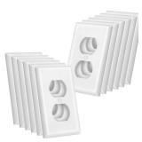 12Pack Duplex Outlet Covers Wall Plate, Dual Light Switch Cover, UL Listed, Standard Size 1-Gang 4.53\" x 2.76\", Unbreakable and High Temperature Resistant Wall Outlet Covers (White) - Retail: $7