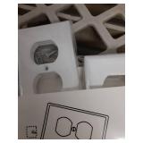 12Pack Duplex Outlet Covers Wall Plate, Dual Light Switch Cover, UL Listed, Standard Size 1-Gang 4.53\" x 2.76\", Unbreakable and High Temperature Resistant Wall Outlet Covers (White) - Retail: $7