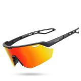 Lamicall Polarized Sports Sunglasses for Men Women, Ultralight [Adjustable Nose Pad] UV400 Protection Sun Glasses for Cycling Running Baseball Fishing Golf Beach Volleyball, Orange - Retail: $30