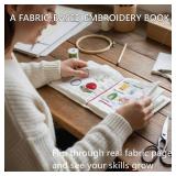 TenDawn Beginner Embroidery Stitch Book with Fabric Pages, 30 Hand Embroidery Stitches for Adults, DIY Sewing Kit with Floral Motifs, Starter Practice Patterns, Gift for Craft Lovers - Retail: $29