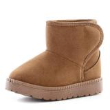KDHAO Girls Boys Warm Winter Boots Kids Outdoor Snow Boots (11 M US Little Kid, Brown