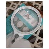 Large Magnifying Glass with Lights,10X 25X 45X 60X Handheld Lighted Magnifier, 5in Page Magnifier LED Lights, Magnifying Glass for Reading Small Prints & Low Vision Seniors with Aging Eyes - Retail: $