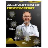 CRUVHEAL Work Orthotic Insoles - Anti Fatigue Medium Arch Support Shoe Insert Men Women - Plantar Fasciitis Flat Feet - Relieve Foot Pain - Work Boot Insoles Standing All Day (L, Blue) - Retail: $30