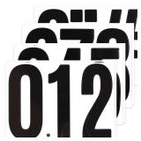 BINLINHONGO 7 Inch Large Number Stickers, 8 Sheets Self-Adhesive Vinyl Number Sticker Decals for Mailbox, Bulletins Boards, Home and Outdoors, Black - Retail: $7