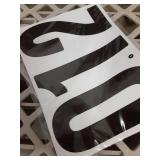 BINLINHONGO 7 Inch Large Number Stickers, 8 Sheets Self-Adhesive Vinyl Number Sticker Decals for Mailbox, Bulletins Boards, Home and Outdoors, Black - Retail: $7