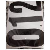 BINLINHONGO 7 Inch Large Number Stickers, 8 Sheets Self-Adhesive Vinyl Number Sticker Decals for Mailbox, Bulletins Boards, Home and Outdoors, Black - Retail: $7