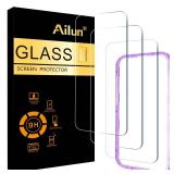 Ailun 3 Pack Screen Protector for iPhone 17 Pro Max [6.9 inch] with Installation Frame, Tempered Glass, Sensor Protection, Dynamic Island Compatible, Case Friendly - Retail: $7