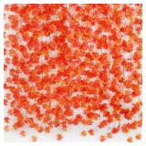 Freyalife Fall Leaf Garland for Room Decor(12 Pack),Artificial Maple Leaves,Autumn Hanging Vines Red Ivy Plant for Bedroom Wall Decor Thanksgiving Halloween Christmas WeddingParty Garden Fireplace - R