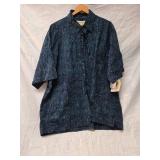 Johari West Hand Dyed Batik Button Down Shirt 3XL