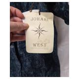 Johari West Hand Dyed Batik Button Down Shirt 3XL