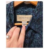 Johari West Hand Dyed Batik Button Down Shirt 3XL