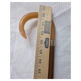 Wooden Walking Cane with Tan Handle