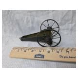 Vintage metal Toy Cannon Cart