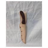 Fixed Blade Hunting Knife with Leather Sheath