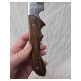 Fixed Blade Hunting Knife with Leather Sheath