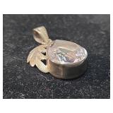 Rose Quartz Leaf 925 silver Pendant