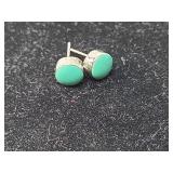 Turquoise Dome Stud Earrings