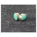 Turquoise Dome Stud Earrings