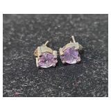 Purple Stud Earrings