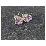 Purple Stud Earrings